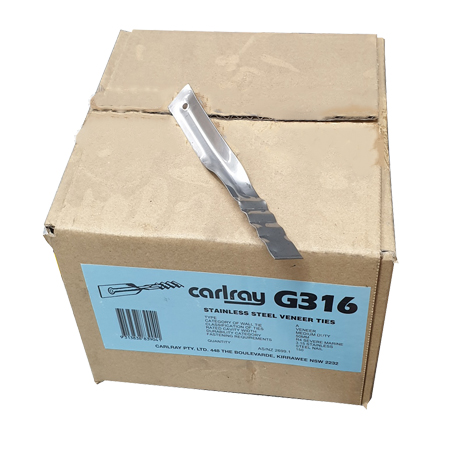Veneer Ties Twisted Stainless Steel Box of 150 Carlray - Image 2