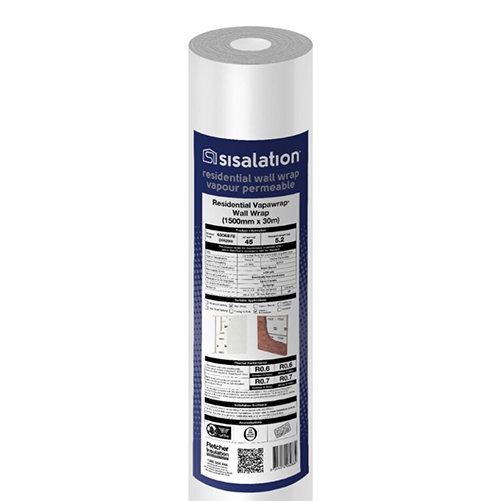 Sisalation Vapawrap Residential 1500mm x 30m Wall Wrap