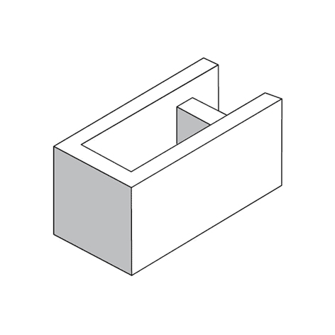 Besser Block Corner & End 390 x 190 x 190 Masonry Concrete Grey Block