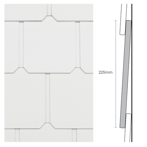 Weathertex Classic Wall Shingles Plus 225 x 9.5 x 1195mm Smooth