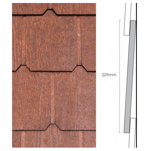 Weathertex Classic Wall Shingles Plus 225 x 9.5 x 1195mm Natural - Image 2