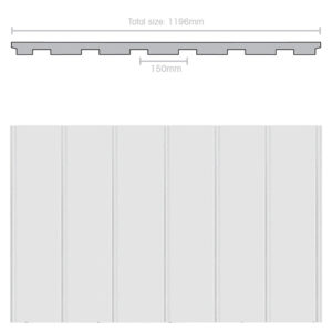 Weathertex 3660 x 1196 x 9.5mm WeatherGroove Smooth 150mm Groove