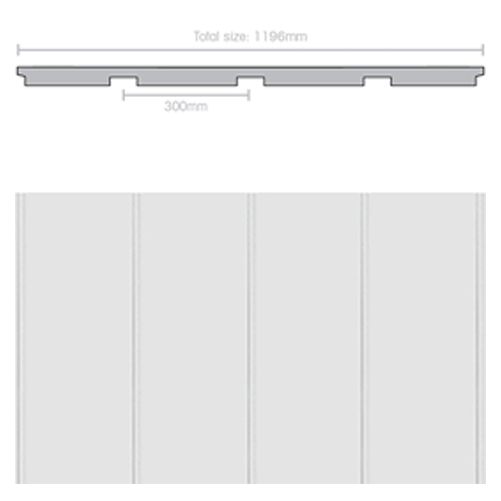 Weathertex 3660 x 1196 x 9.5mm WeatherGroove Smooth 300mm Groove