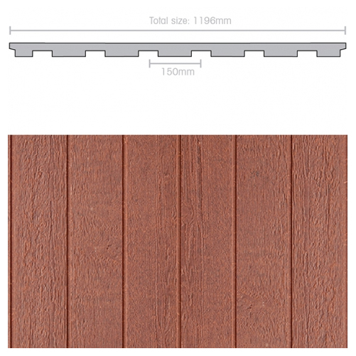 Weathertex 3660 x 1196 x 9.5mm Natural 150mm Groove - Image 2
