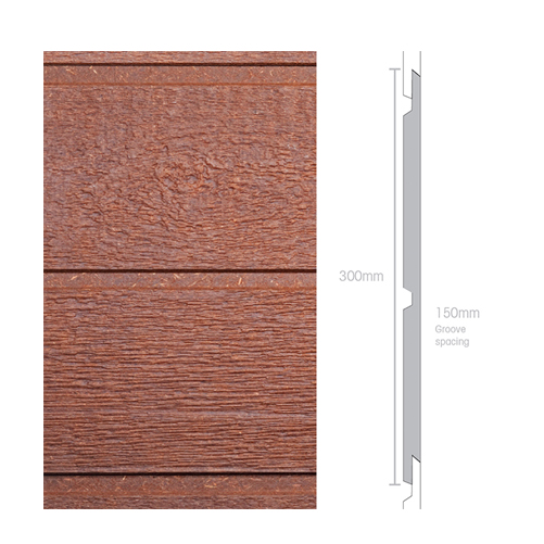Weathertex 3660 x 300 x 9.5mm Natural EcoGroove 150mm Groove - Image 2